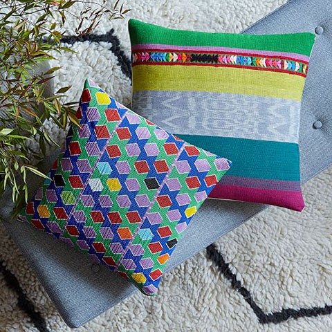 beaded-multicolor-hexagon-pillow-cover