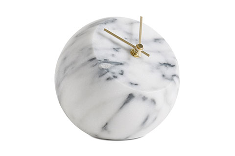 Marble-and-glass-ball-clock