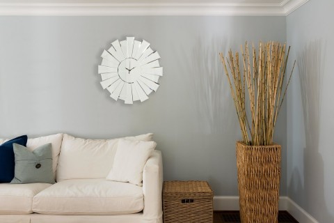 55cm+Sunburst+Mirror+Wall+Clock